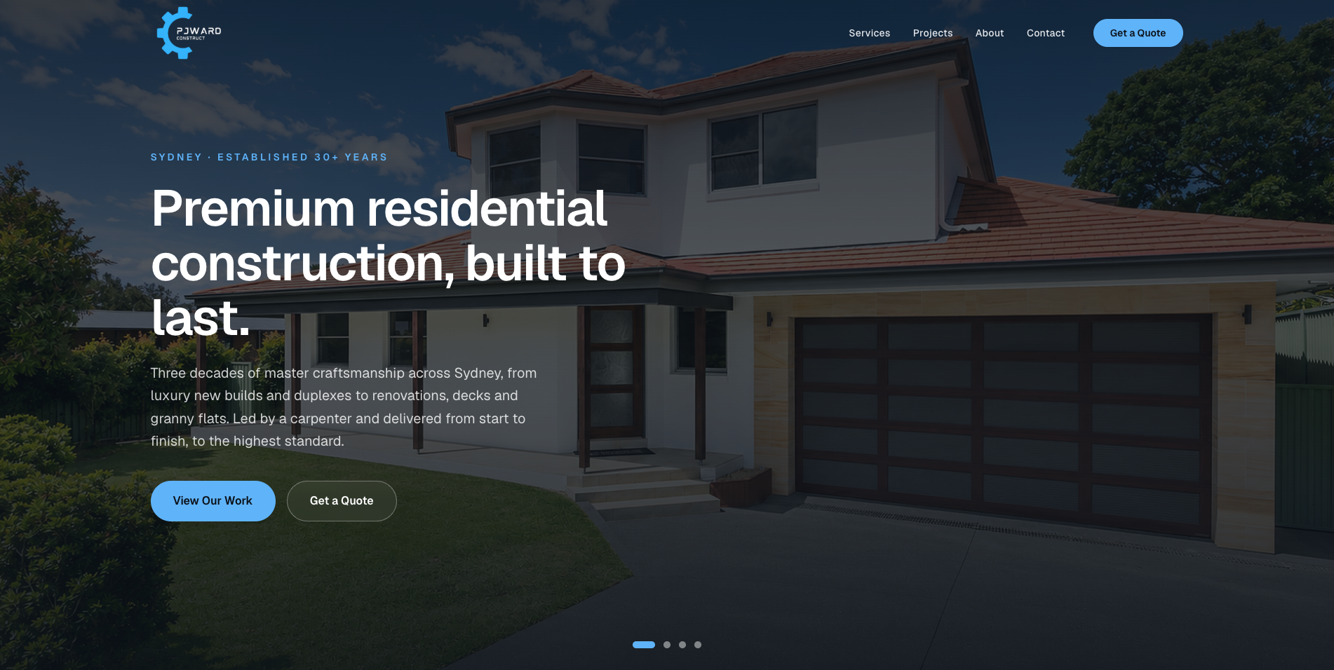 PJ Ward Construct website